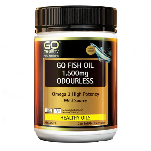 Go Healthy Go Fish Oil 1,500mg Odourless Capsules 420