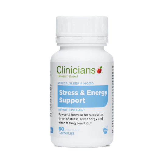 Clinicians Stress & Energy Support Capsules 60