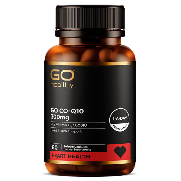 Go Healthy Go Co-Q10 + Vitamin D3 300mg Capsules 60