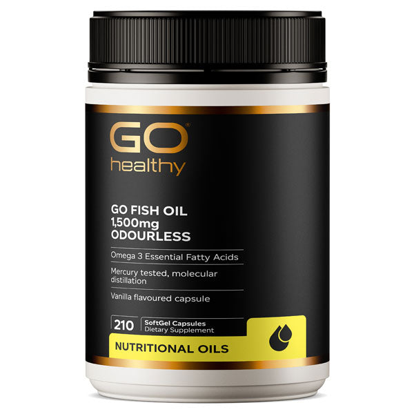 Go Fish Oil 1500mg Odourless Sofgels 210