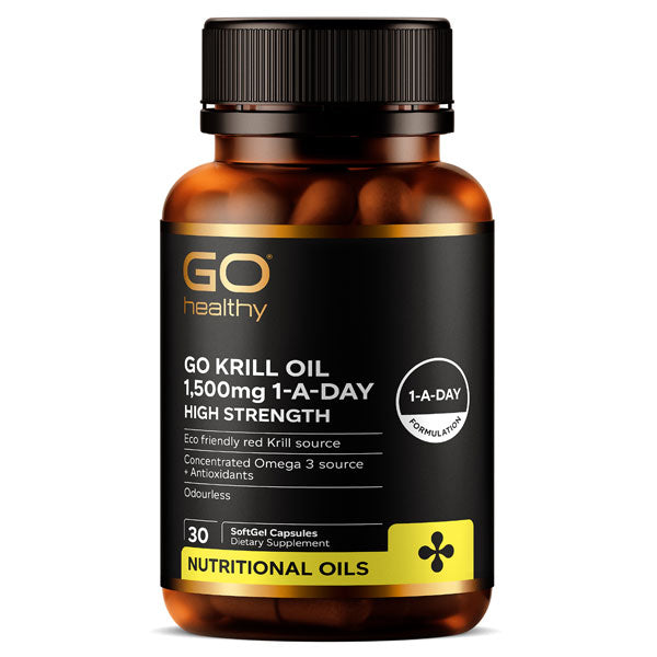 Go Healthy Go Krill Oil 1500mg 1-a-Day Super Strength Capsules 30