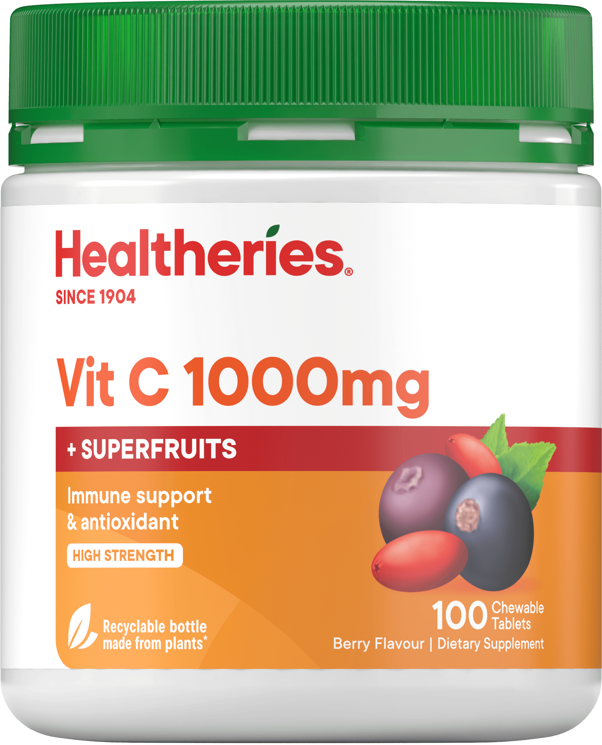 Healtheries Vit C Superfruits 1000mg Chewable Tablets Berry