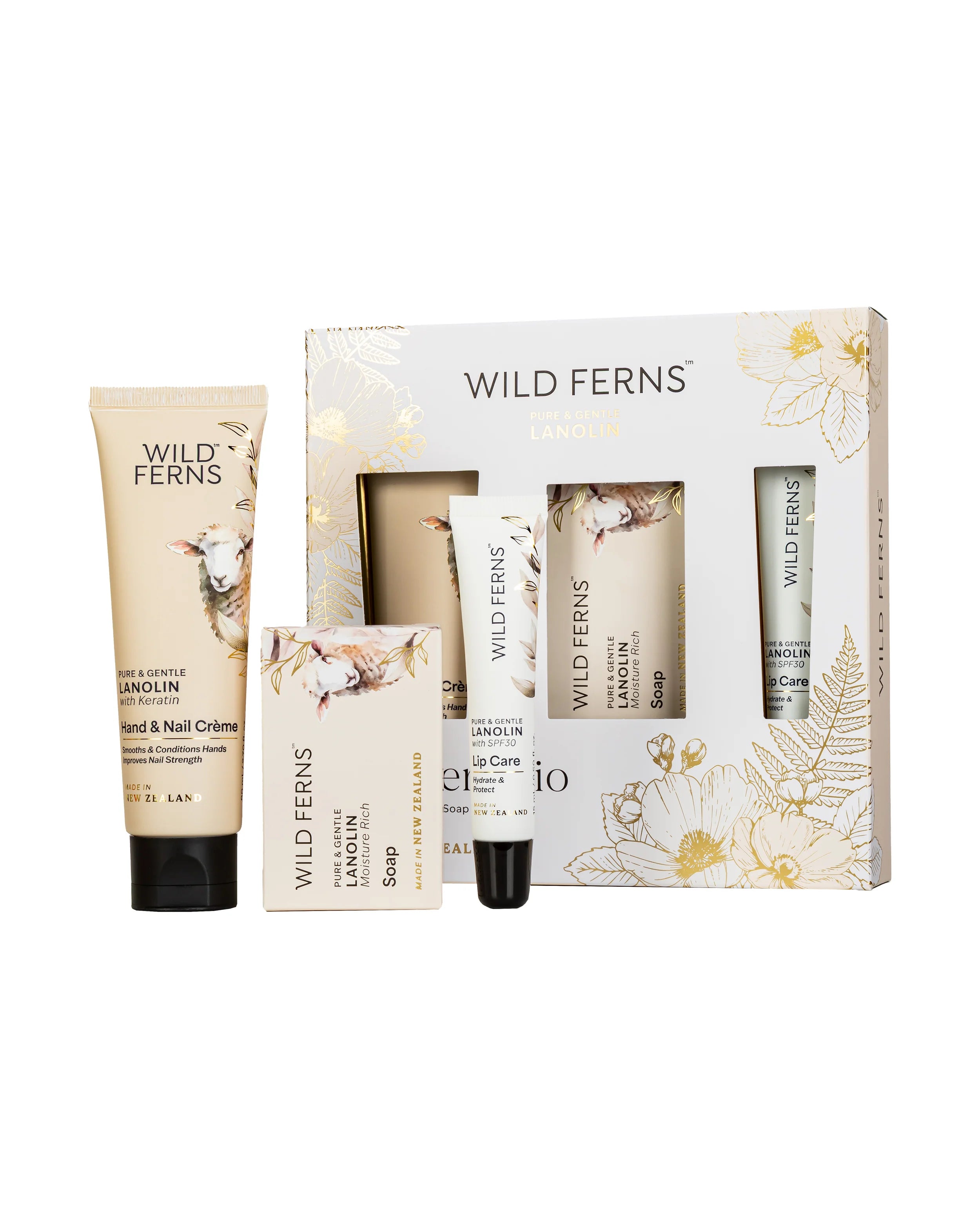 Wild Ferns Lanolin Pamper Trio Gift Box