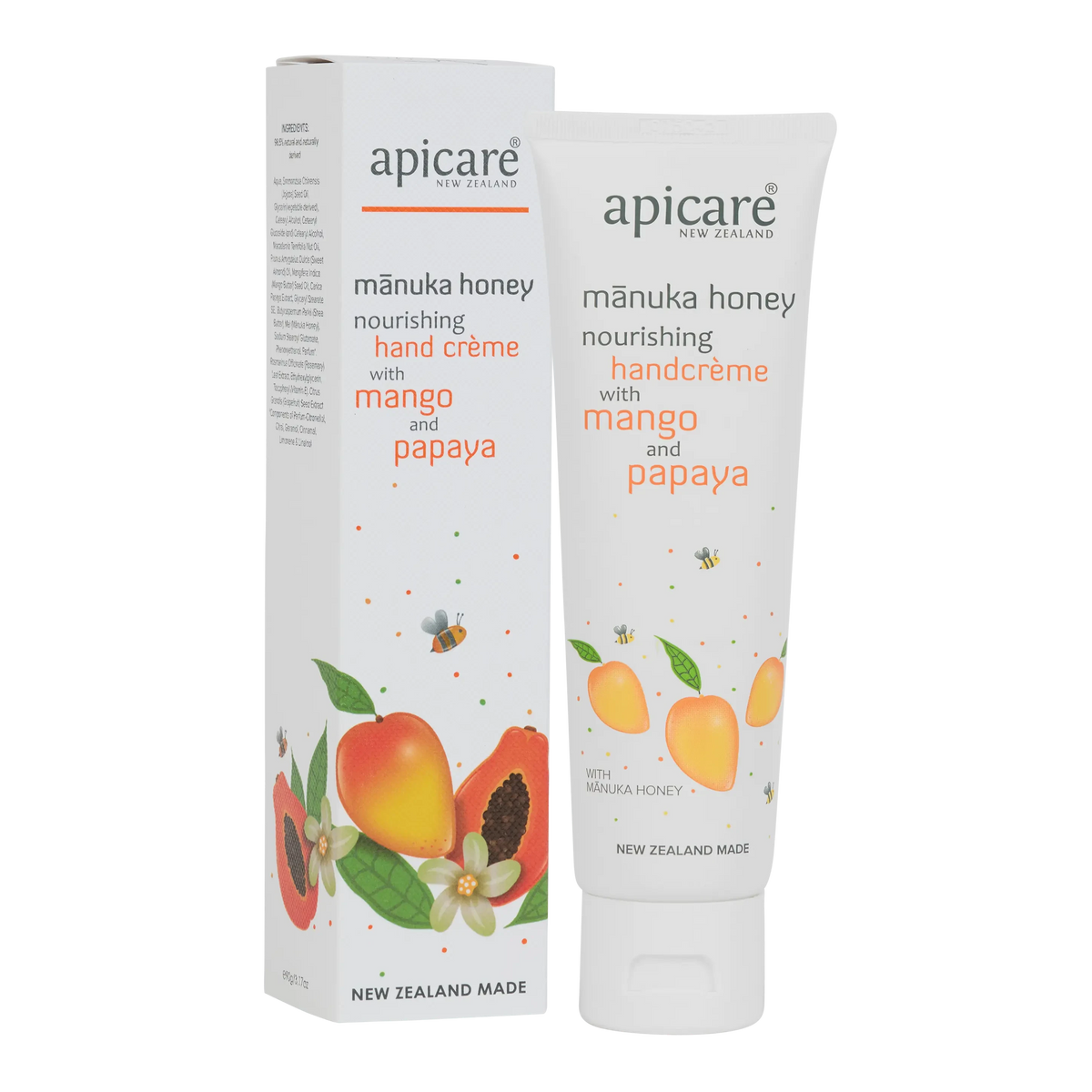 Apicare Manuka Honey Handcreme With Mango & Papaya 90g