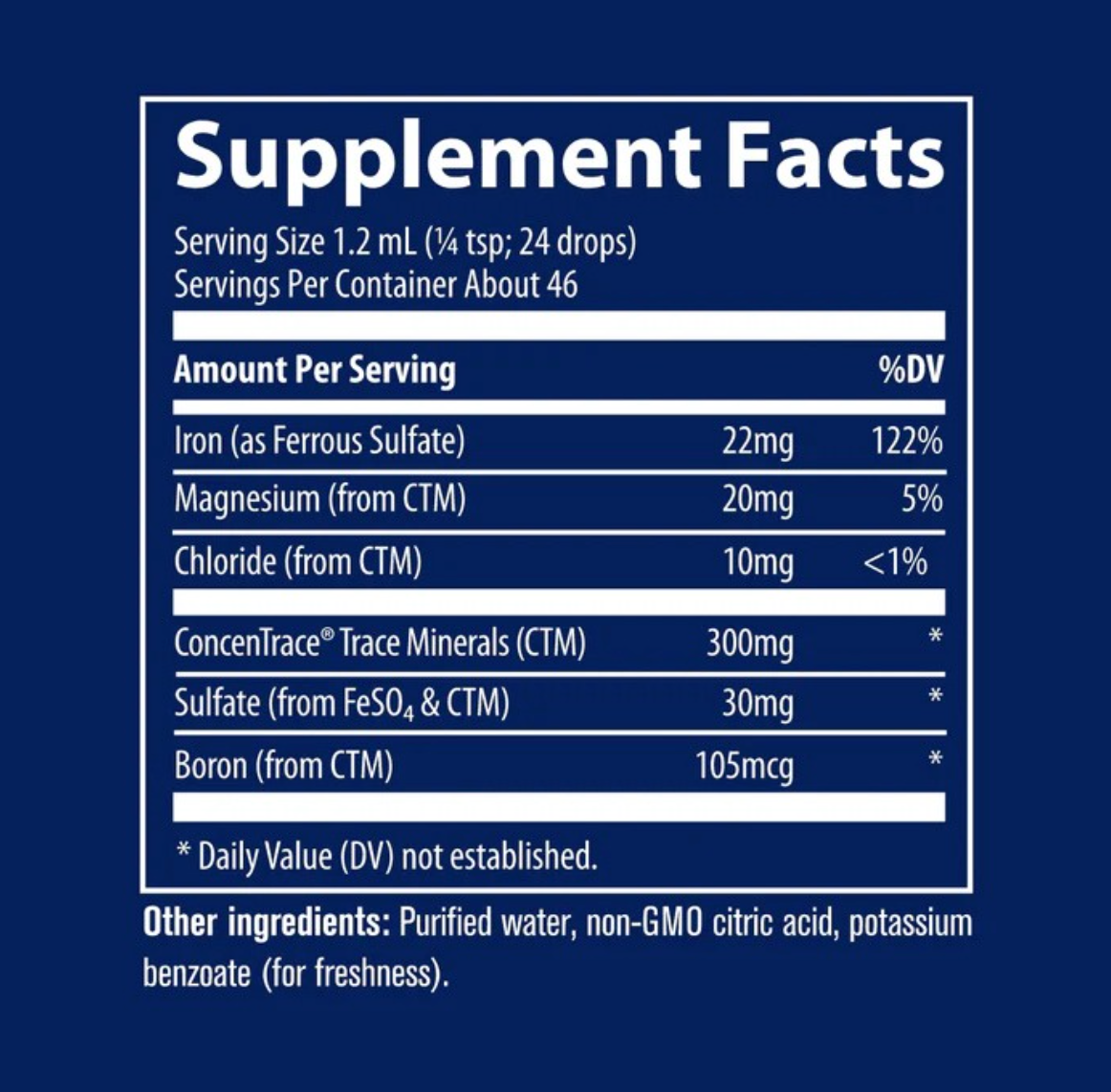 Trace Minerals Ionic Iron