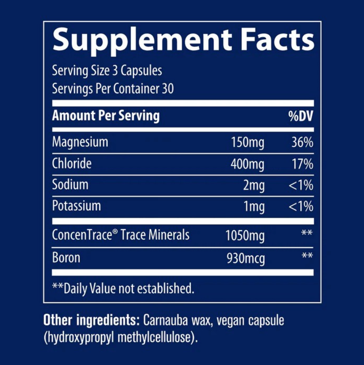 Trace Minerals ConcenTrace Trace Mineral Capsules