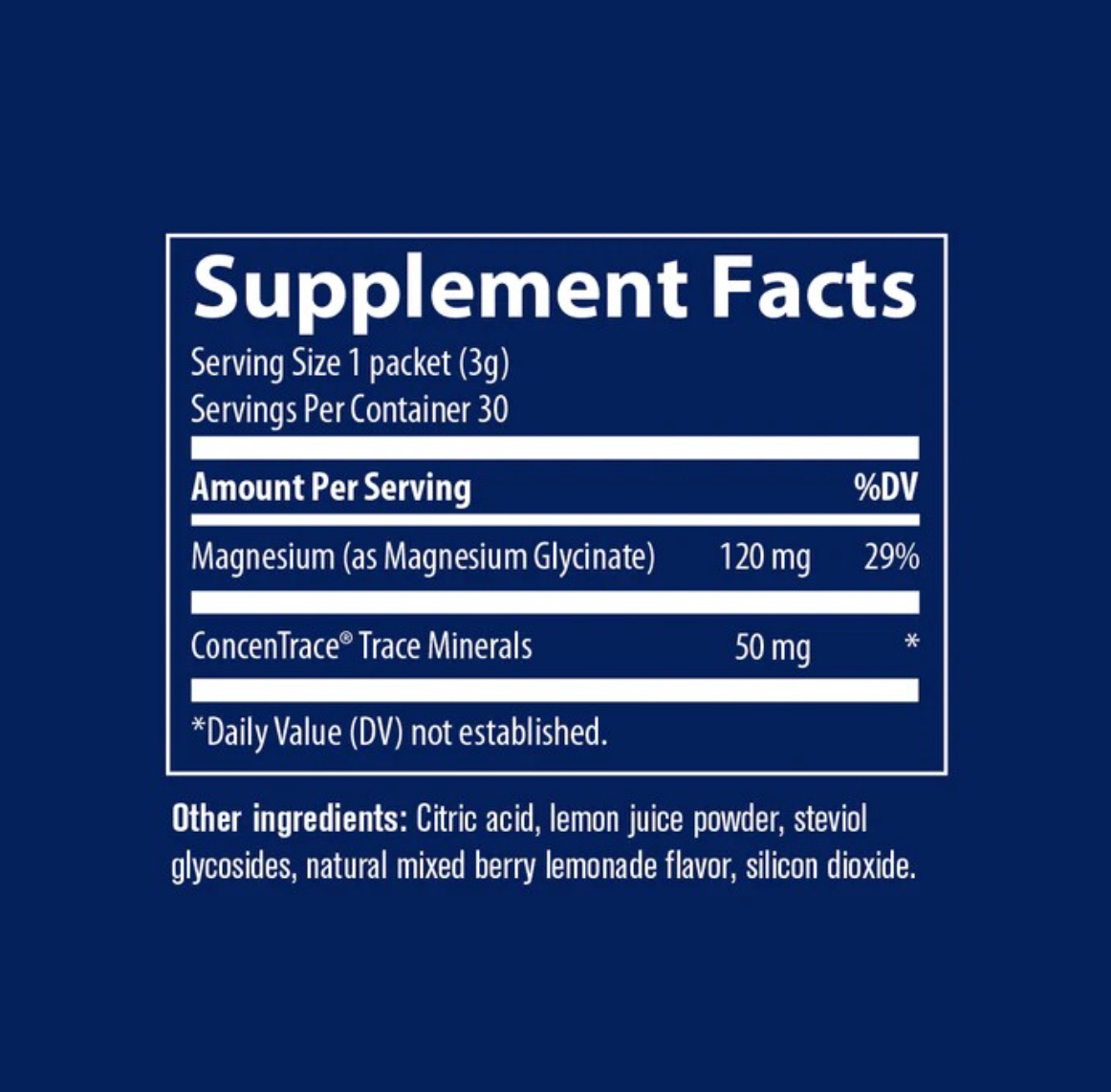Trace Minerals Magnesium Glycinate Stick Packs (Mixed Berry Lemonade)