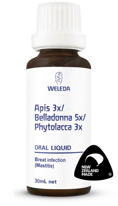 Weleda Apis 3x/Belladonna 5x/ Phytolacca 3x 30ml