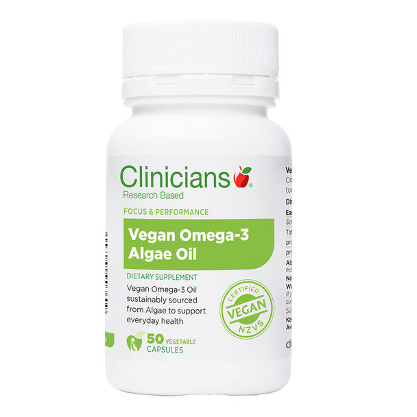 Clinicians Vegan Omega-3 Algae Oil 50 Capsules (was Pure Omega -3)