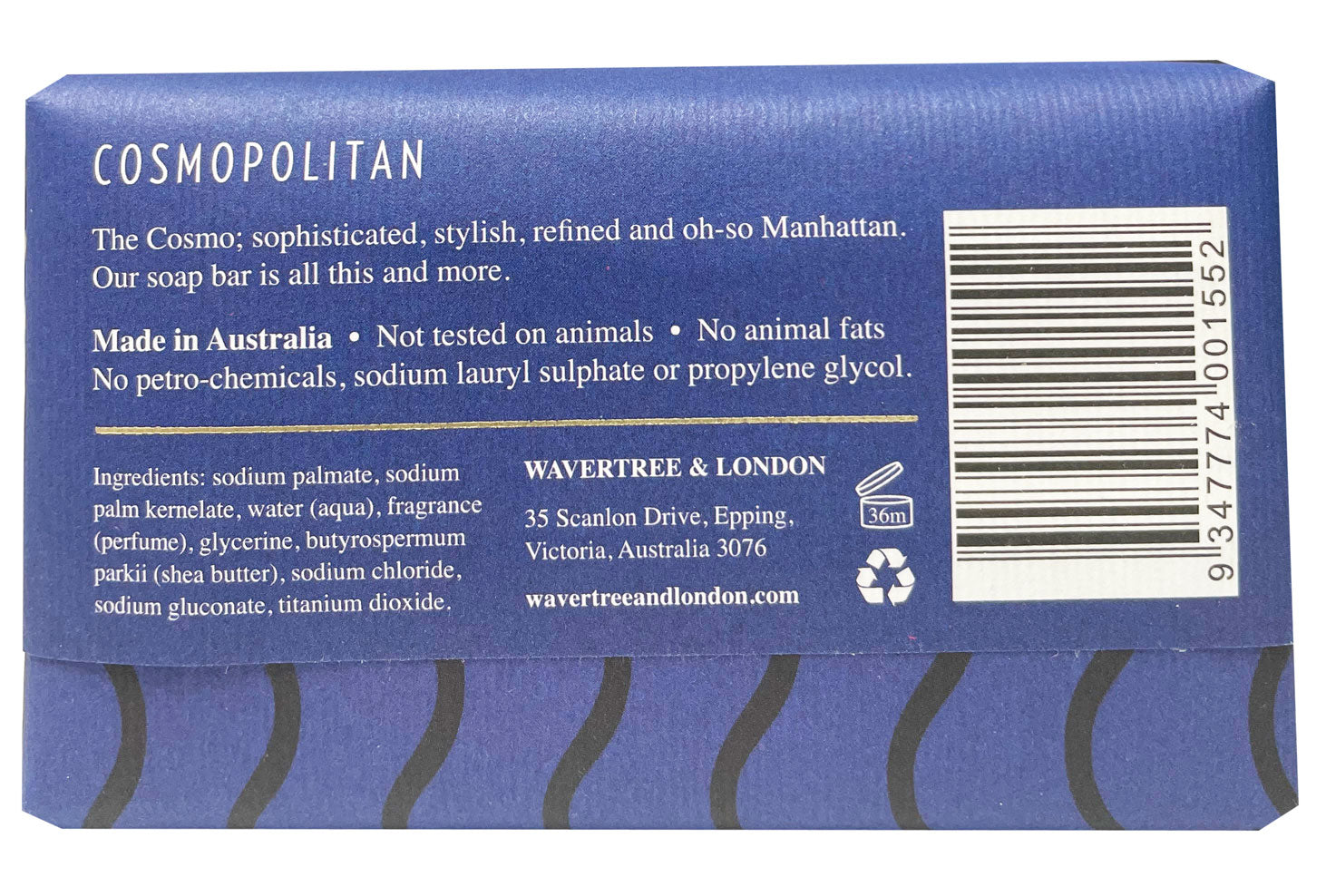 Wavertree & London Cosmopolitan Soap Bar 200g