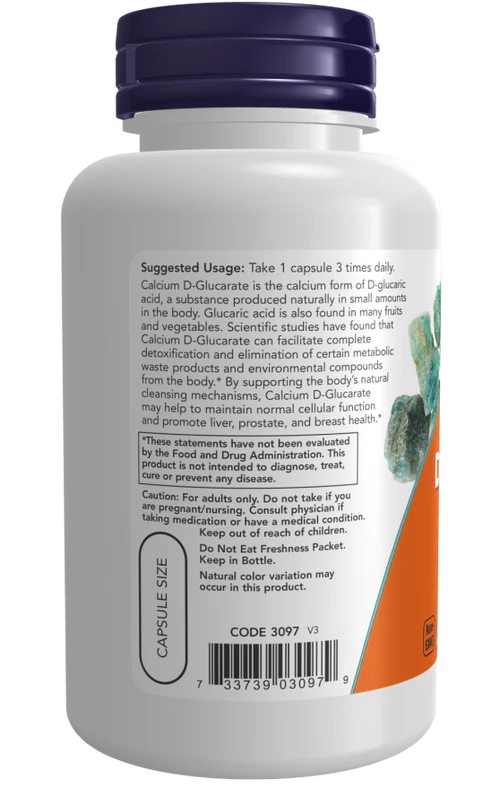 Now Calcium D-Glucarate 500 mg Veg Capsules 90