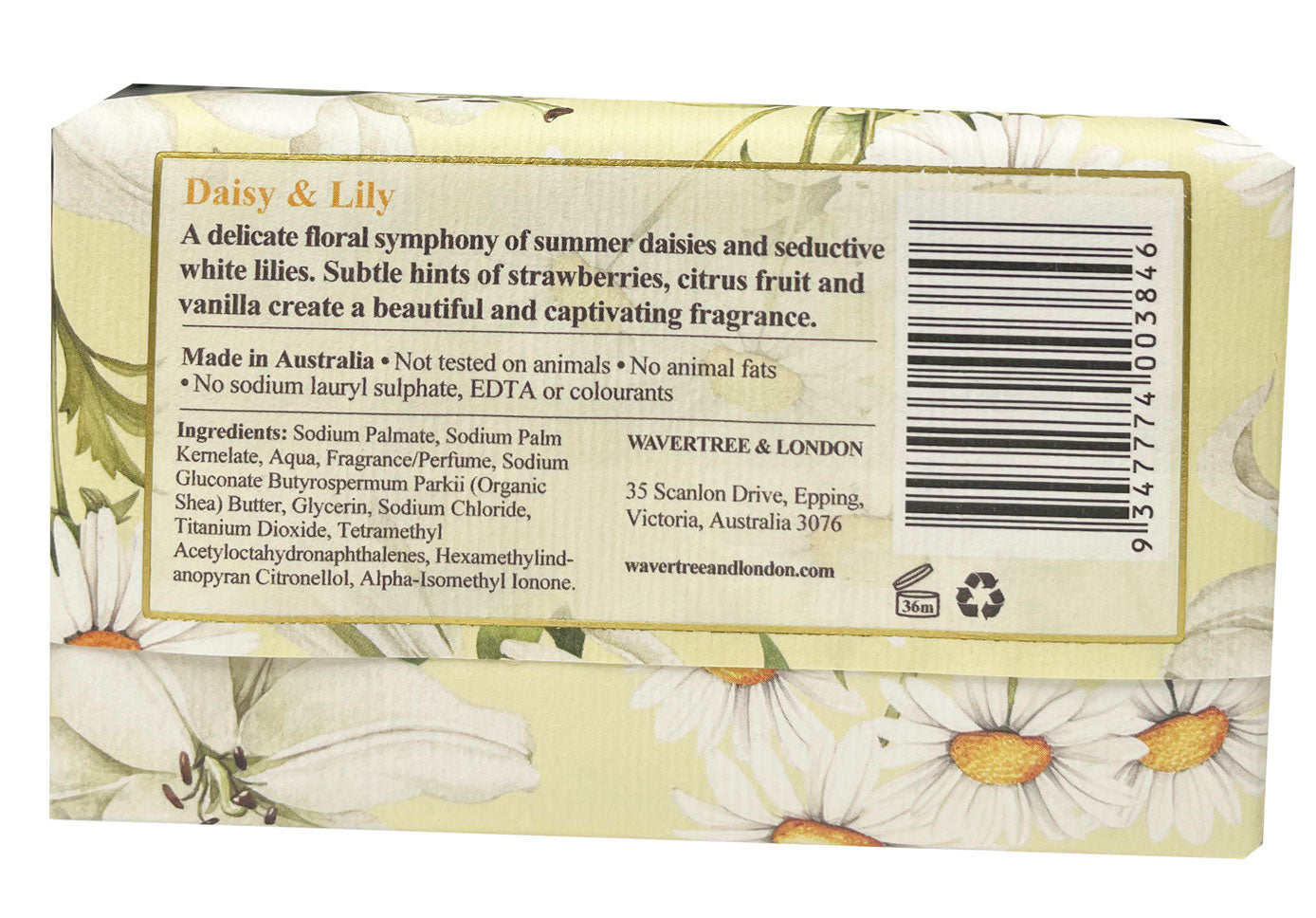 Wavertree & London Daisy & Lily Soap Bar 200g