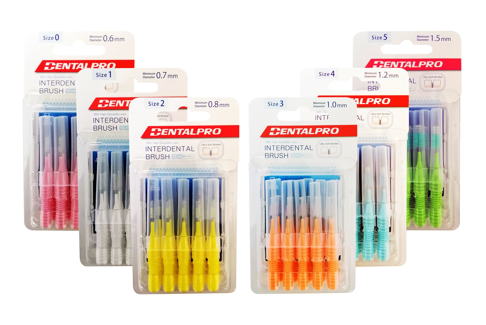 Dentalpro Interdental Brushes Minimum Diameter 0.8mm size 2 (10)