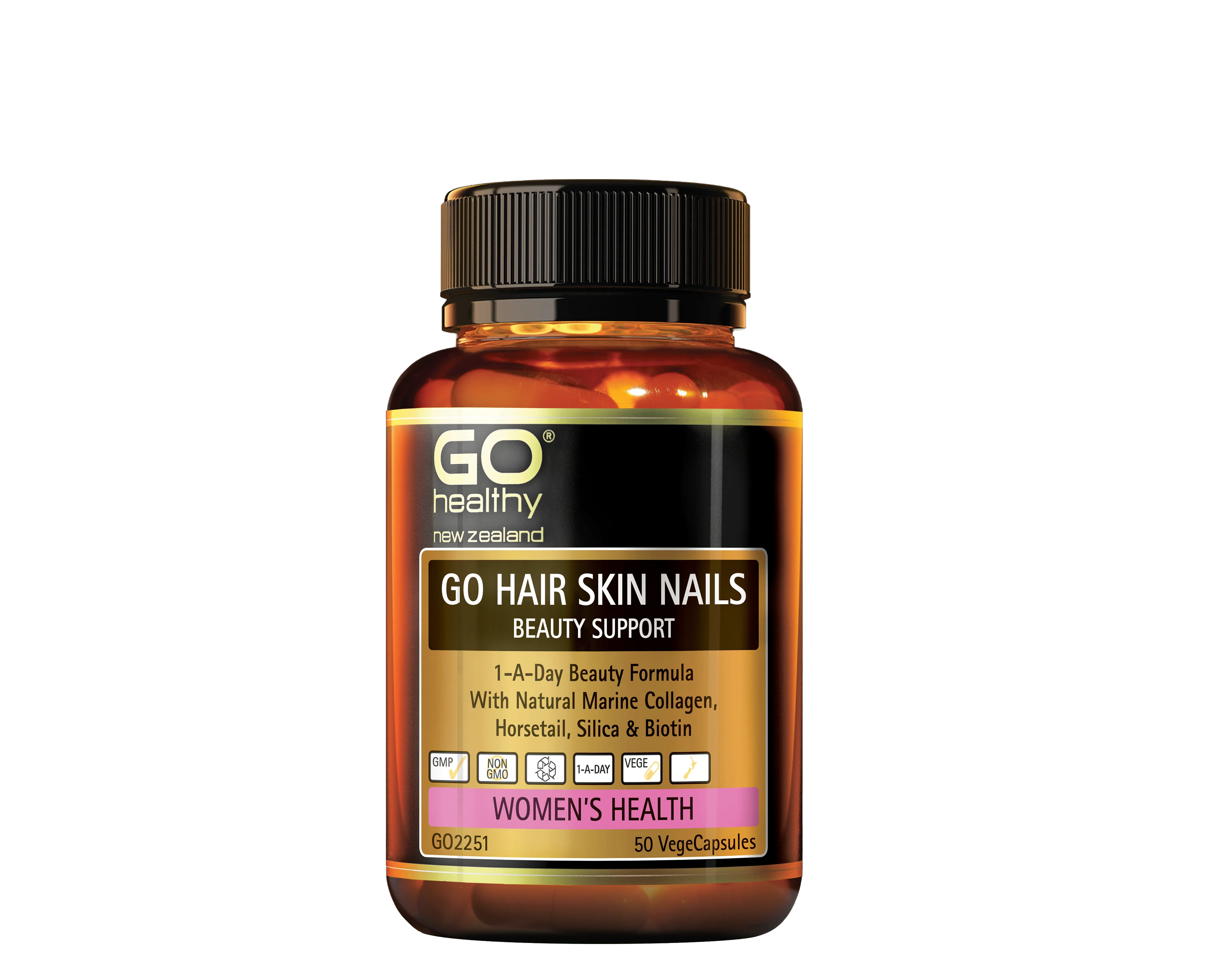 Go Healthy Go Hair Skin Nails Beauty Support Capsules 50