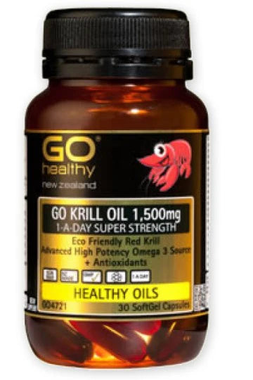 Go Healthy Go Krill Oil 1500mg 1-a-Day Super Strength Capsules 30