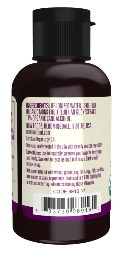 Now Monk Fruit Liquid Organic 59 ml