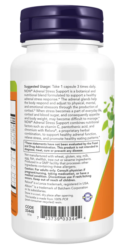 Now Adrenal Stress Support Veg Capsules 90