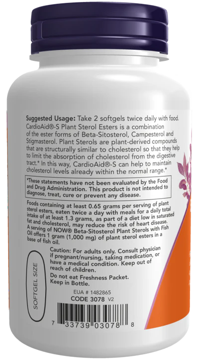 Now Beta-Sitosterol Plant Sterol Softgels 90