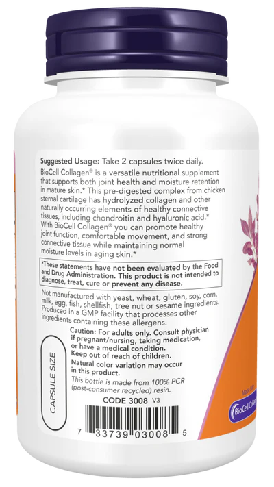 Now BioCell Collagen Hydrolyzed Type II Capsules 120