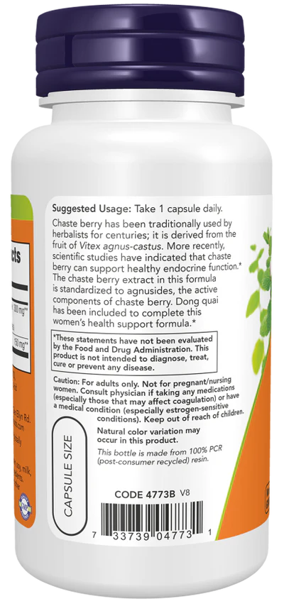 Now Chaste Berry Vitex Extract 300 mg Veg Capsules 90