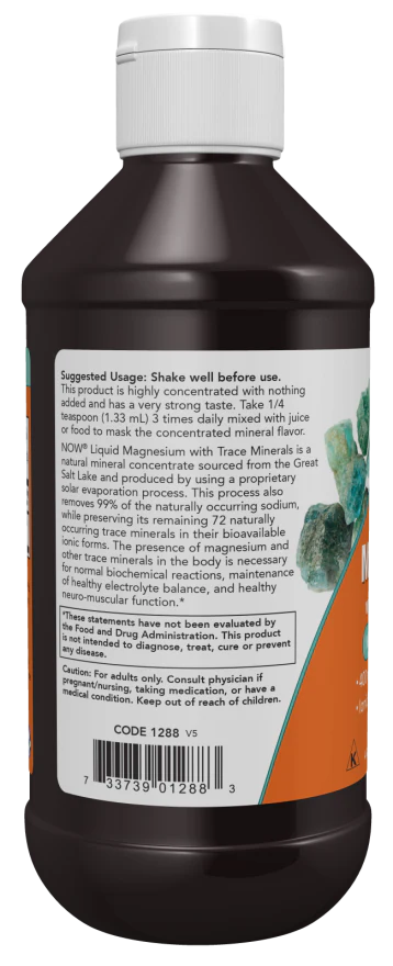Now Magnesium Liquid with Trace Minerals 237 ml