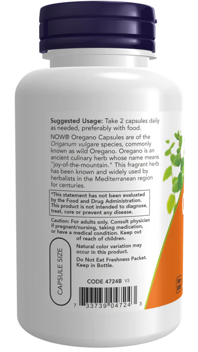 Now Oregano 450 mg Veg Capsules 100