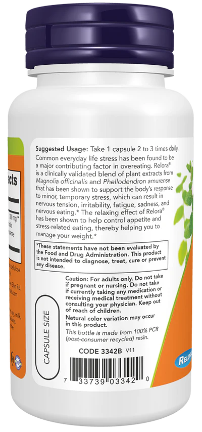 Now Relora 300 mg Veg Capsules 60
