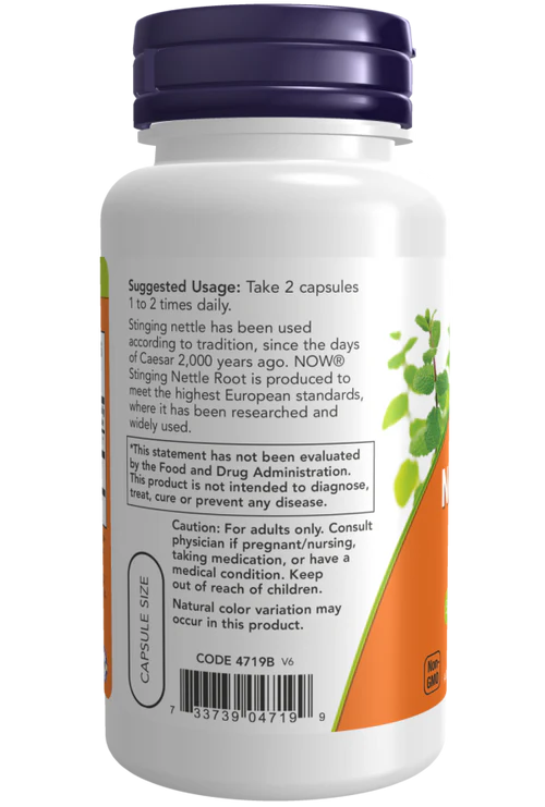 Now Stinging Nettle Root Extract 250 mg Veg Capsules 90