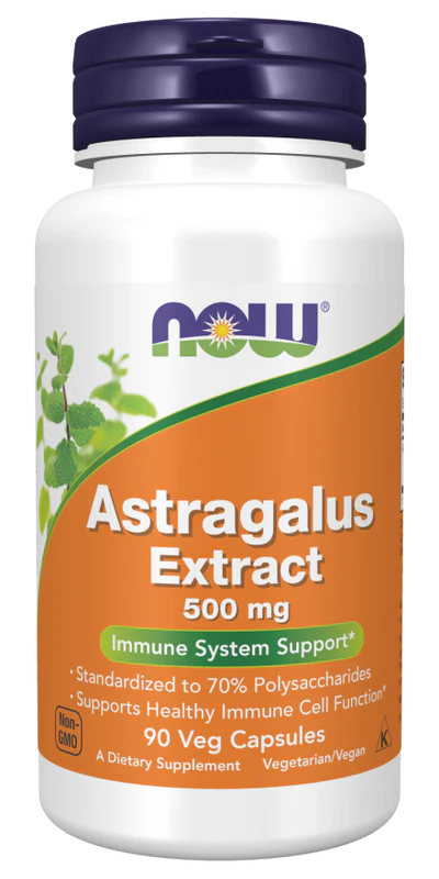Now Astragalus Extract 500 mg Veg Capsules 90