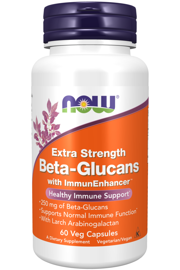 Now Beta-Glucans with ImmunEnhancer™, Extra Strength Veg Capsules 60