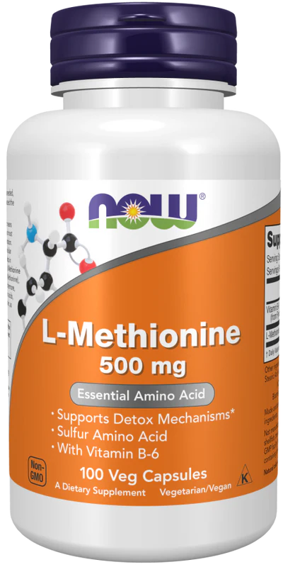 Now L-Methionine 500 mg Veg Capsules 100