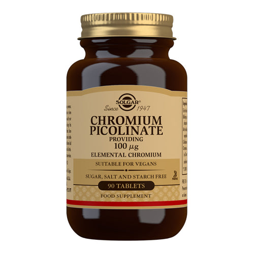 Solgar Chromium Picolinate 100 mcg Tablets 90