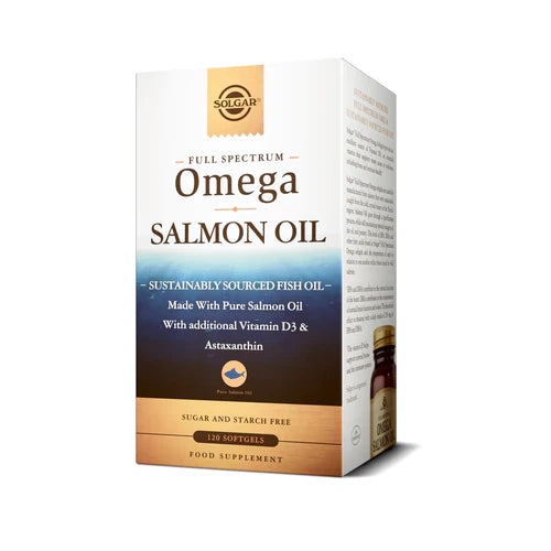 Solgar Full Spectrum Omega Salmon Oil Softgels 120