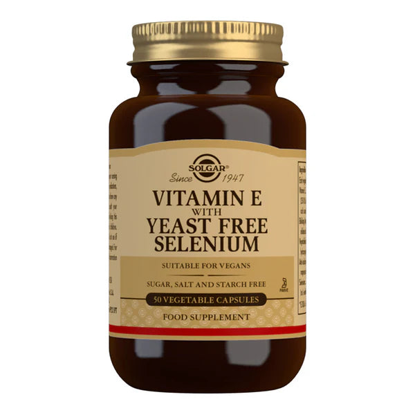Solgar Vitamin E With Yeast Free Selenium Vegecaps 50