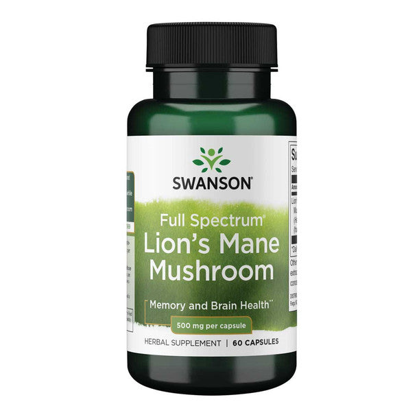 Swanson Lion's Mane Mushroom 60 Capsules