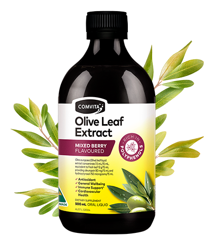 Comvita Olive Leaf Extract Mixed Berry Flavoured - Fresh-Picked Oral Liquid 500ML
