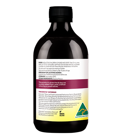 Comvita Olive Leaf Extract Mixed Berry Flavoured - Fresh-Picked Oral Liquid 500ML