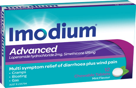 Imodium Advanced Chewable Tabs 12