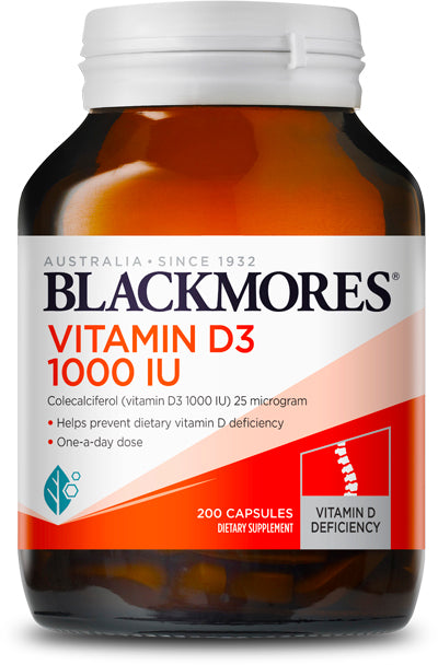 Blackmores Vitamin D3 1000iu Capsules 200