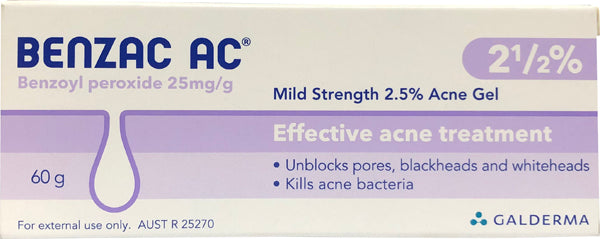 Benzac AC 2.5% Gel 50g