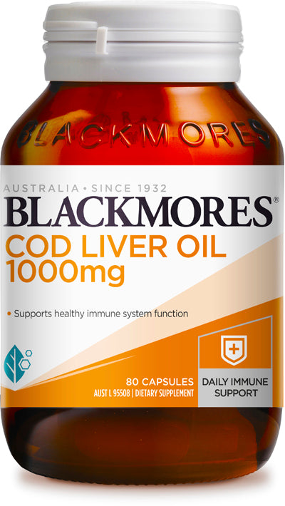 Blackmores Cod Liver Oil 1000mg Capsules 80