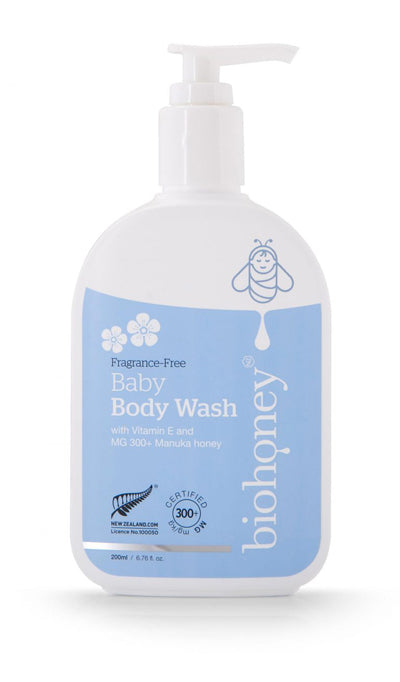 Biohoney Fragrance Free Baby Body Wash 200ml