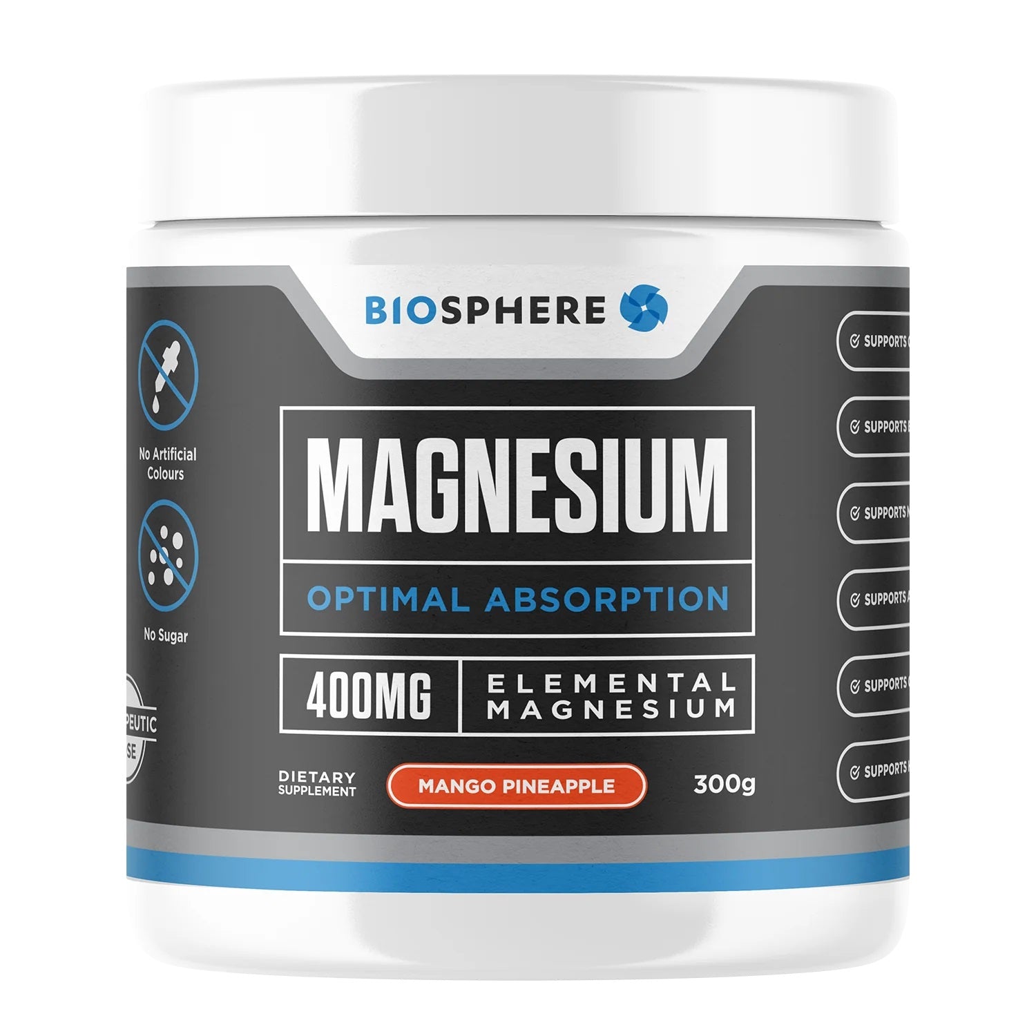 Biosphere Magnesium Powder 300g Lemon Lime