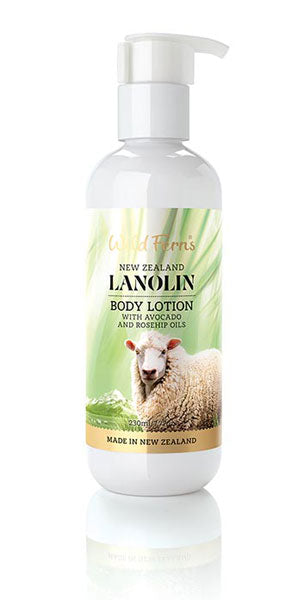 Wild Ferns Lanolin Body Lotion - 230ml (New)