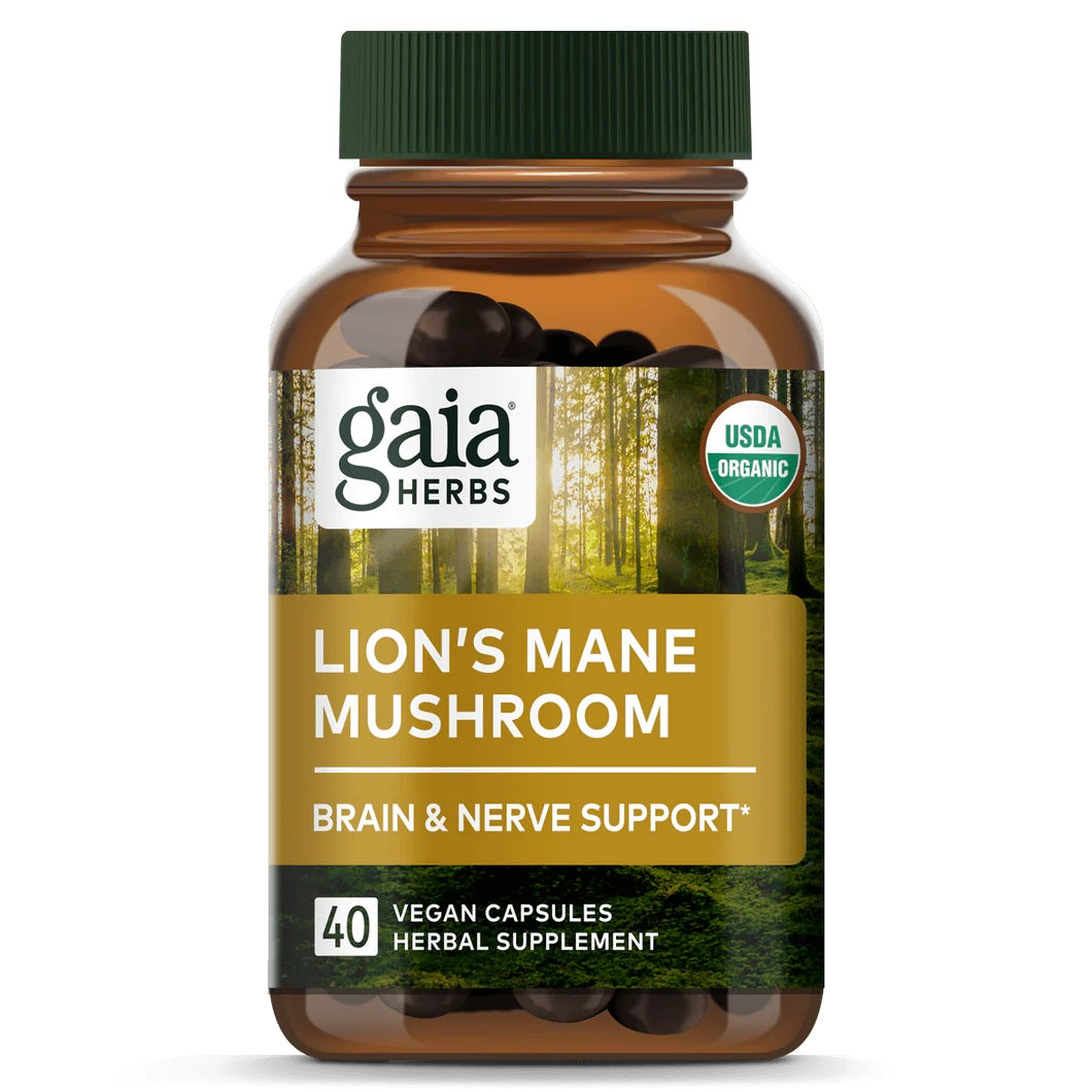 Gaia Herbs Lion's Mane Mushroom Vegecaps 40