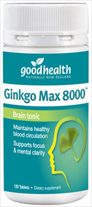 Good Health Gingko Max 8000 Brain Tonic Tablets 120