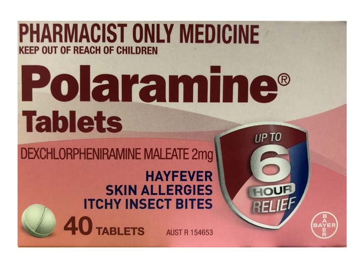 Polaramine 2mg Tablets 40 (Quantity Restriction of 1 Packet only)