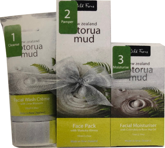 Wild Ferns Rotorua Mud Face Care Set