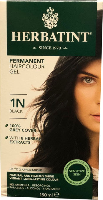 Herbatint Permanent Herbal Haircolour Gel - Black 1N