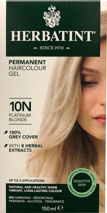 Herbatint Permanent Herbal Haircolour Gel - Platinum Blonde 10N